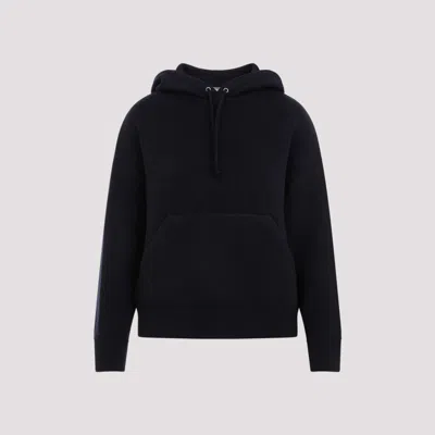 BOTTEGA VENETA NAVY BLUE WOOL HOODIE
