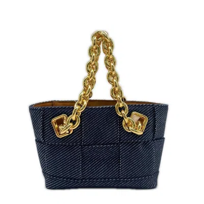 Pre-owned Bottega Veneta Navy Denim Tote Bag () In Blue