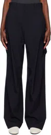 Bottega Veneta Round Leg Wool Serge Pants In 4246 Dark Blue