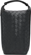 Bottega Veneta Navy Intrecciato Vertical Wallace Pouch