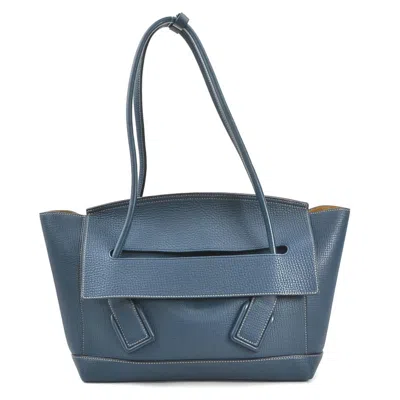 Pre-owned Bottega Veneta Navy Leather Shoulder Bag ()
