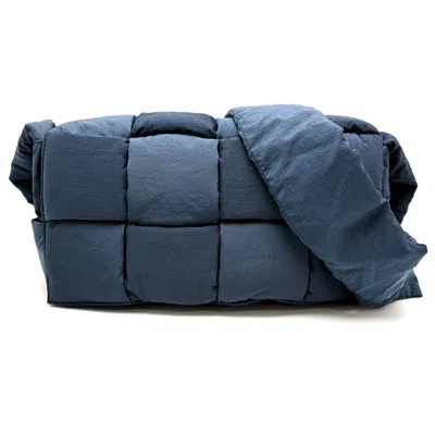 Pre-owned Bottega Veneta Navy Nylon Shoulder Bag () In Blue