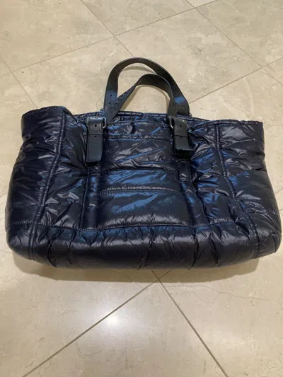 Pre-owned Bottega Veneta Navy Nylon Tote Bag