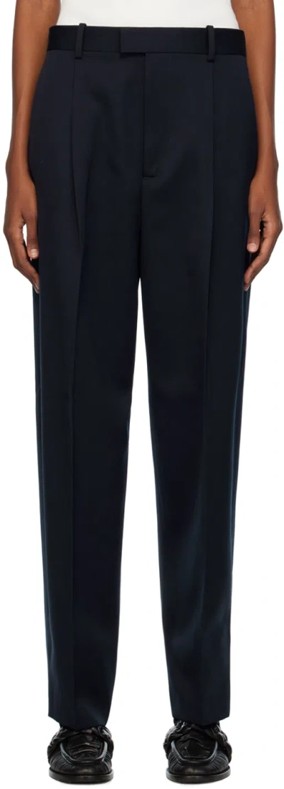 Bottega Veneta Navy Sartorial Trousers In 4140 Abyss
