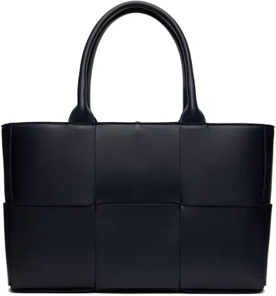 Bottega Veneta Navy Small Arco Tote In 8837 Space Gold