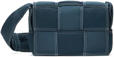 Bottega Veneta Navy Small Padded Tech Cassette Bag In 3493 Deep Blue