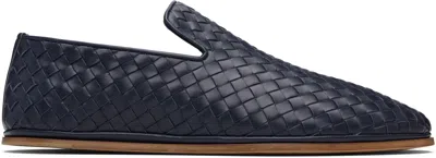 Bottega Veneta Navy Sunday Slippers