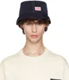 Bottega Veneta Navy Tech Nylon Bucket Hat In 4121 Navy