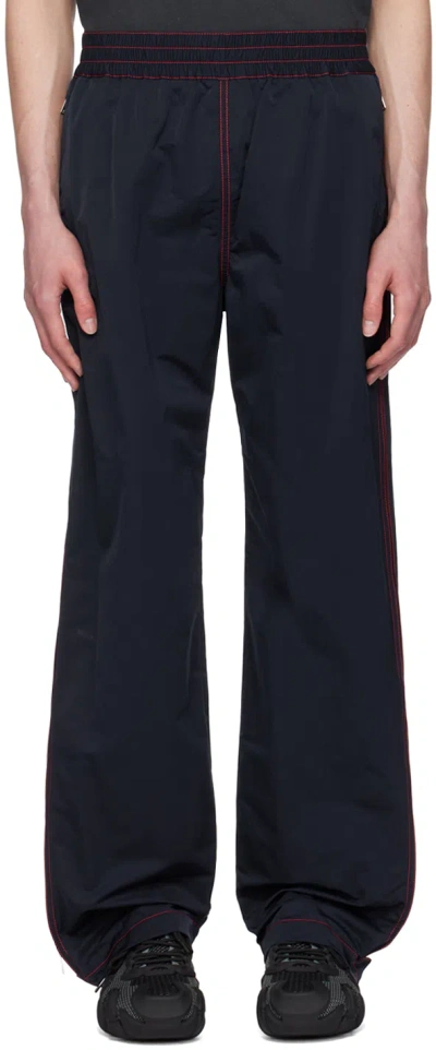 Bottega Veneta Navy Zip Sweatpants In 4121 Navy