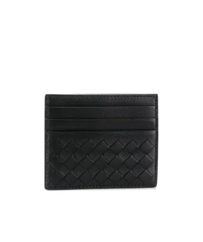 Bottega Veneta Intrecciato Credit Card Case In Black