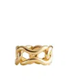 Bottega Veneta Nested Chain Ring In Yellow