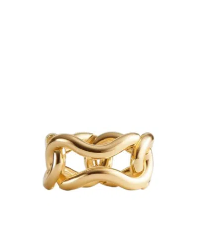 Bottega Veneta Nested Chain Ring In Yellow