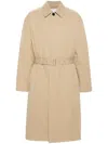 Bottega Veneta Panelled Belted Trench Coat In Neutrals