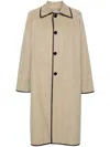 Bottega Veneta Coat With Distorted Prince Of Wales Motif In Neutrals