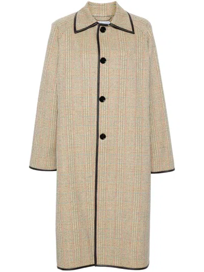 BOTTEGA VENETA NEUTRAL PRINCE OF WALES COAT