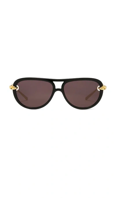 Bottega Veneta New Knot Sunglasses In Black