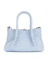 Bottega Veneta New Mini Tote Bag In Lunar  Fondant  & Muse Brass