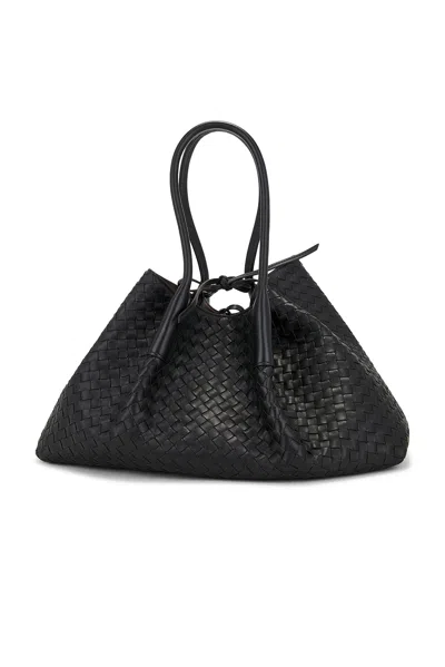 Bottega Veneta New Tote Bag In Black  Fondant  & Muse Brass