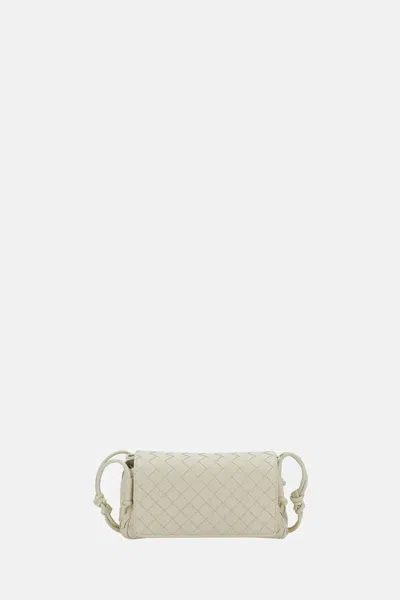 Bottega Veneta Night Mini Bag In Woven Leather In Neutral