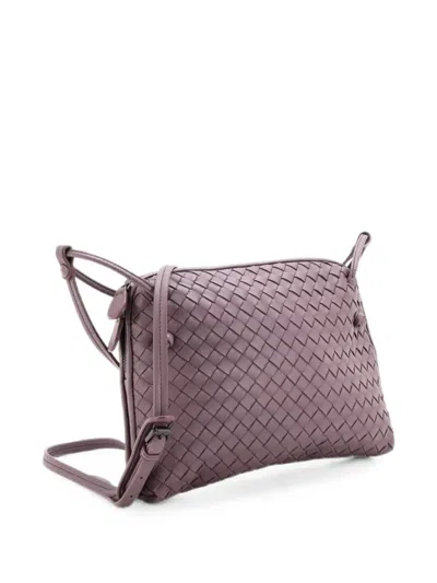 Pre-owned Bottega Veneta Nodini Intrecciato Nappa Small Crossbody Bag In Purple