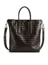 Bottega Veneta North-south Woven Tote Bag With Zip