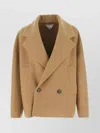 Bottega Veneta Women Camel Cashmere Coat In Multi