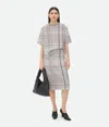 Bottega Veneta Notebook Cotton Viscose Jacquard Skirt In Chalk/black/red
