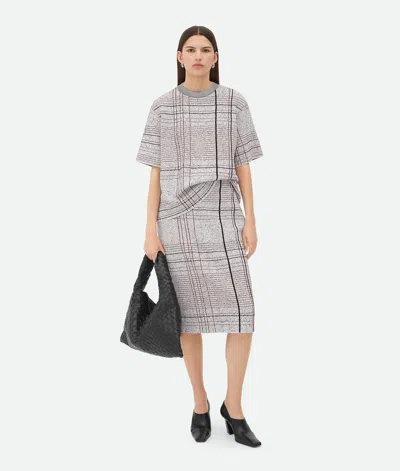 Bottega Veneta Notebook Cotton Viscose Jacquard Skirt In Multi