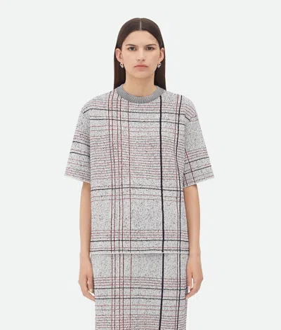 Bottega Veneta Notebook Cotton Viscose Jacquard T-shirt In Multi