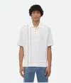Bottega Veneta Notebook Viscose Jacquard T-shirt In Chalk/blue/red