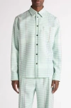 Bottega Veneta Notebook Wool Twill Button-up Shirt In Gray