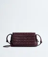 Bottega Veneta Notturno Intrecciato Leather Pouch In Brown