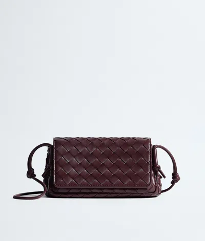 Bottega Veneta Notturno Intrecciato Leather Pouch In Brown