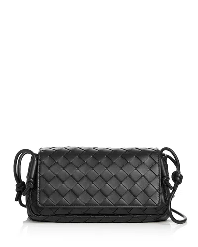 Bottega Veneta Notturno Intrecciato Leather Pouch In Purple