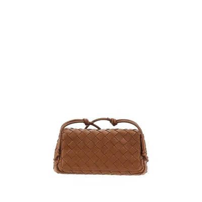 Bottega Veneta 'notturno' Intrecciato Nappa Leather Pouch In Brown