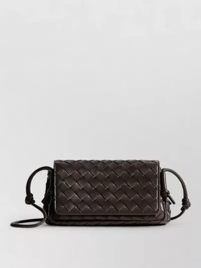 Bottega Veneta Notturno Leather Clutch Bag In Brown