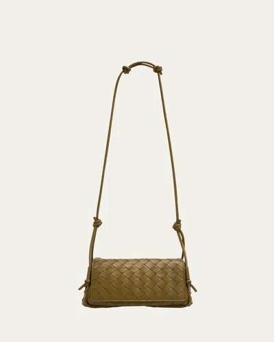 Bottega Veneta Notturno Nappa Leather Crossbody Bag In Black