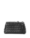 Bottega Veneta Notturno Intrecciato Leather Pouch In Black