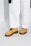Bottega Veneta Nubuck Ankle Boots In Beige