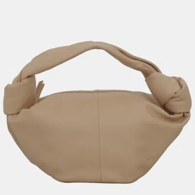 Pre-owned Bottega Veneta Nude Mini Double Knot Bag In Beige