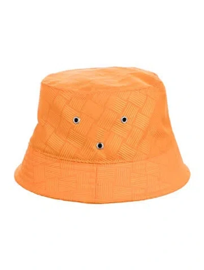 Pre-owned Bottega Veneta Nylon Bucket Hat In Orange