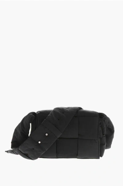 Bottega Veneta Nylon Crossbody Bag In Black