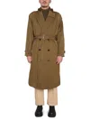 Bottega Veneta Men Nylon Folding Trench Coat In Green