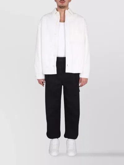Bottega Veneta Nylon Jacket With Chest Pocket And Collar In White