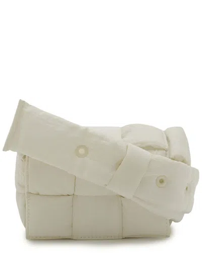 Bottega Veneta Nylon Padded Tech Cassette Bag (authentic Pre-loved) In White
