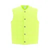 Bottega Veneta Lemon Technical Nylon Intreccio Vest In Green
