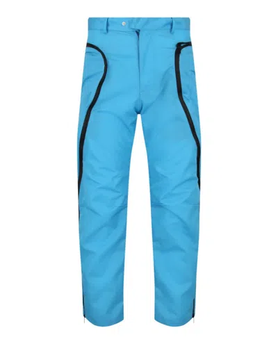 Bottega Veneta Nylon Straight-leg Pants In Blue