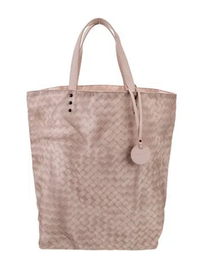 Pre-owned Bottega Veneta Nylon Tote In Pink
