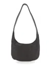 Bottega Veneta Black Crossbody Bag With Top Zip Closure And Intrecciato Motif In Leather Woman In Multicolor