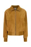 Bottega Veneta Tan Calfskin Suede Jacket